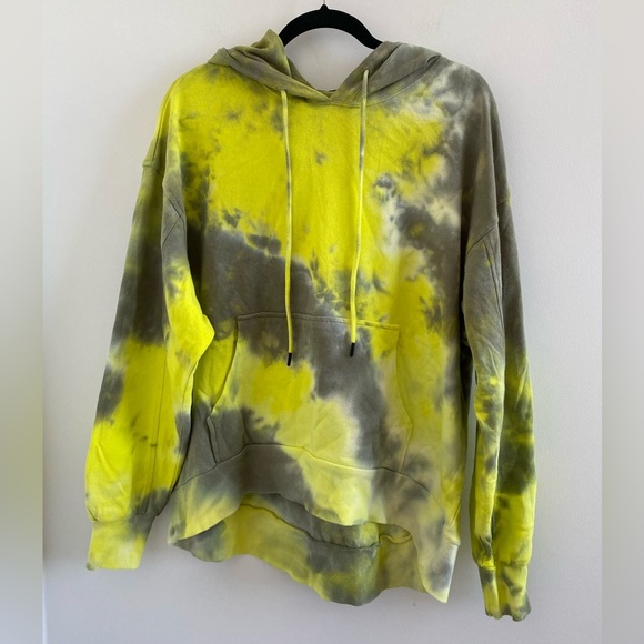 Wild Fable Daybreak Tie-Dye Hoodie In Lime Green & Grey Size L New With Tag - Picture 1 of 8